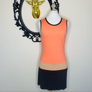 Sanctuary Peach, Tan & Black Sleeveless Dress